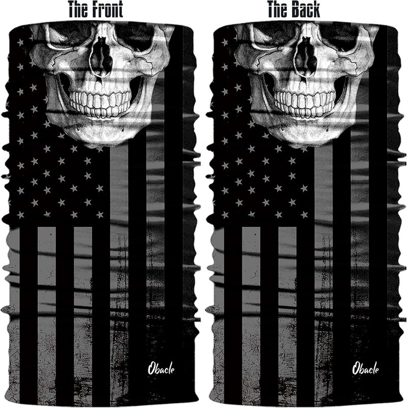 Obacle Skull Face Mask with American Flag Design - Image 3