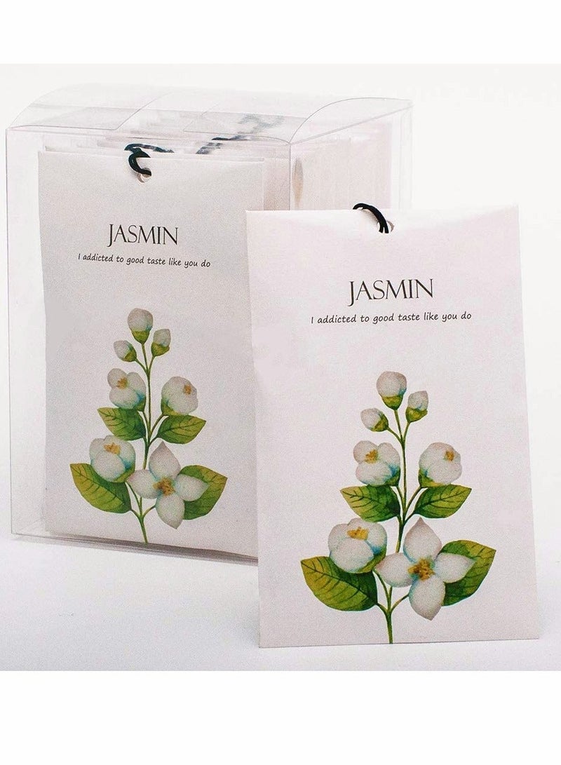 Y&D Jasmine Sachet 1Box 12Pcs Dried Flower Bag Scent Drawer Freshener Closet Air Scented Deodorizer for Drawers Home Car Fragrance Product  - Image 1