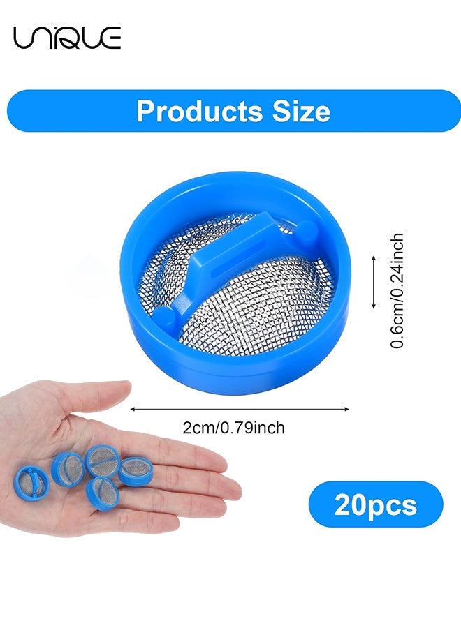 يونيك 20 قطعة من فلاتر صمام مدخل الماء للغسالة - صمام مدخل ماء الغسالة - فلاتر خرطوم غسيل من شبكة الفولاذ المقاوم للصدأ - مجموعة إصلاح واستبدال لقطع غيار الغسالات الأوتوماتيكية - شاشات فلتر صمام مدخل الماء للغسالة العالمية - Image 2