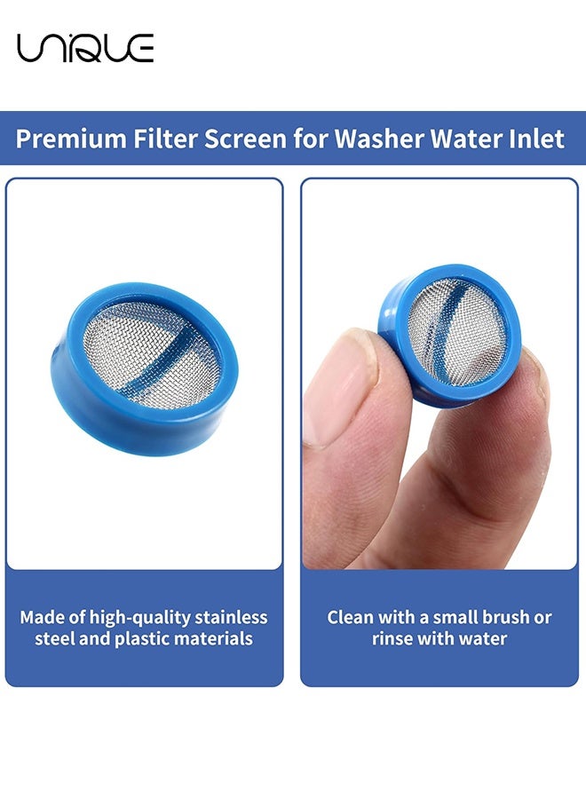 يونيك 20 قطعة من فلاتر صمام مدخل الماء للغسالة - صمام مدخل ماء الغسالة - فلاتر خرطوم غسيل من شبكة الفولاذ المقاوم للصدأ - مجموعة إصلاح واستبدال لقطع غيار الغسالات الأوتوماتيكية - شاشات فلتر صمام مدخل الماء للغسالة العالمية - Image 3