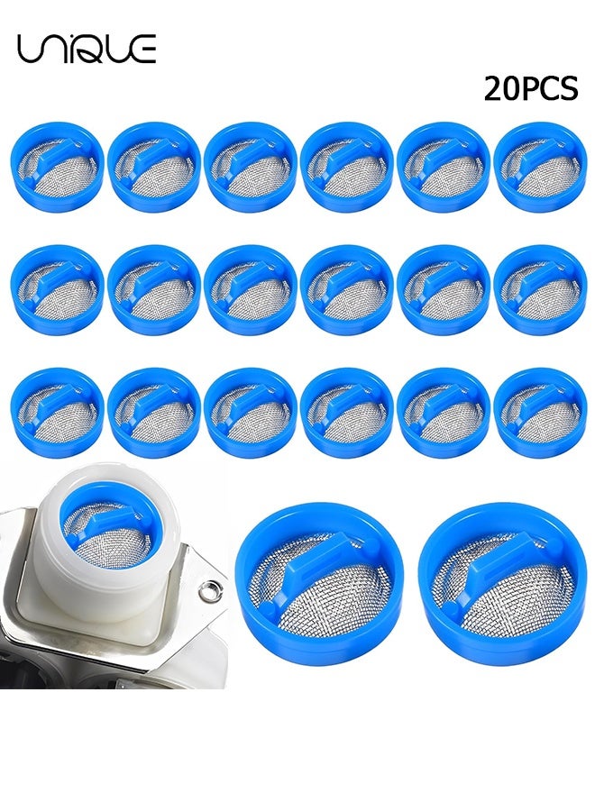يونيك 20 قطعة من فلاتر صمام مدخل الماء للغسالة - صمام مدخل ماء الغسالة - فلاتر خرطوم غسيل من شبكة الفولاذ المقاوم للصدأ - مجموعة إصلاح واستبدال لقطع غيار الغسالات الأوتوماتيكية - شاشات فلتر صمام مدخل الماء للغسالة العالمية - Image 1