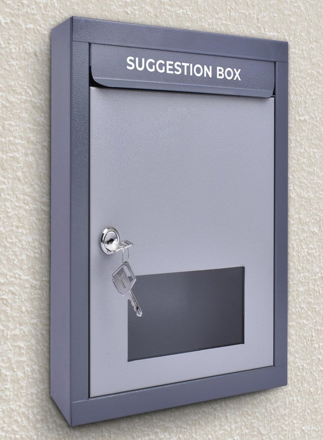 Planet All in one Multipurpose use Box/Letter Box/Post Box for Gate Home and Office/Suggestion Box for Office use/Complaint/Donation Box with Lock Tabletop or Wall Mount (Pack of 1, Grey) - Image 1