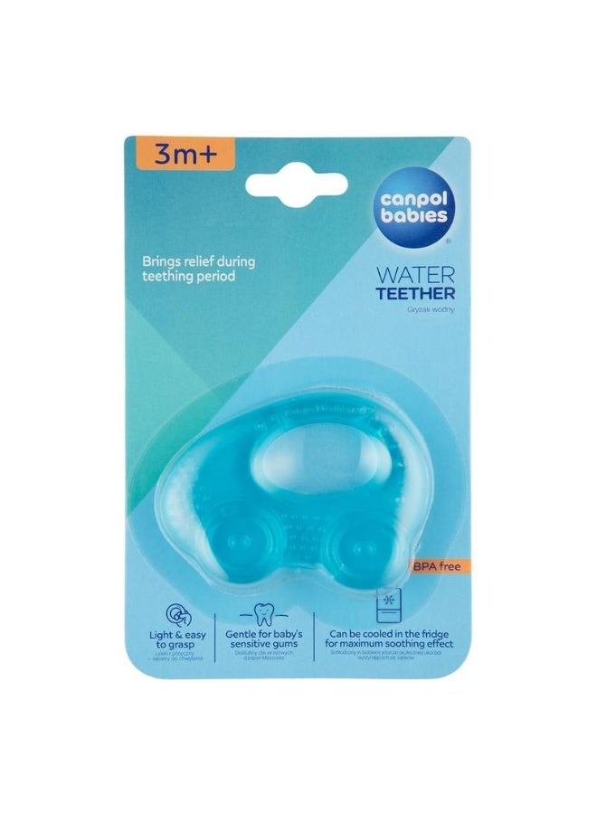 Canpol Babies Water Teether | 3m+ | BPA Free | Car Shape | Gentle on Baby’s Gums | Can Be Cooled for Extra Relief | Blue - Image 1