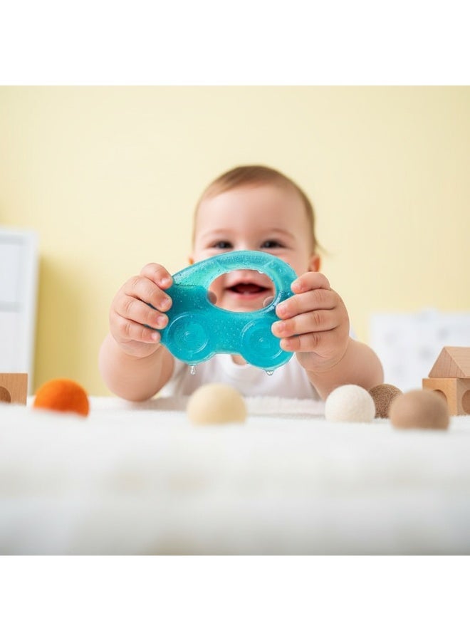 Canpol Babies Water Teether | 3m+ | BPA Free | Car Shape | Gentle on Baby’s Gums | Can Be Cooled for Extra Relief | Blue - Image 2