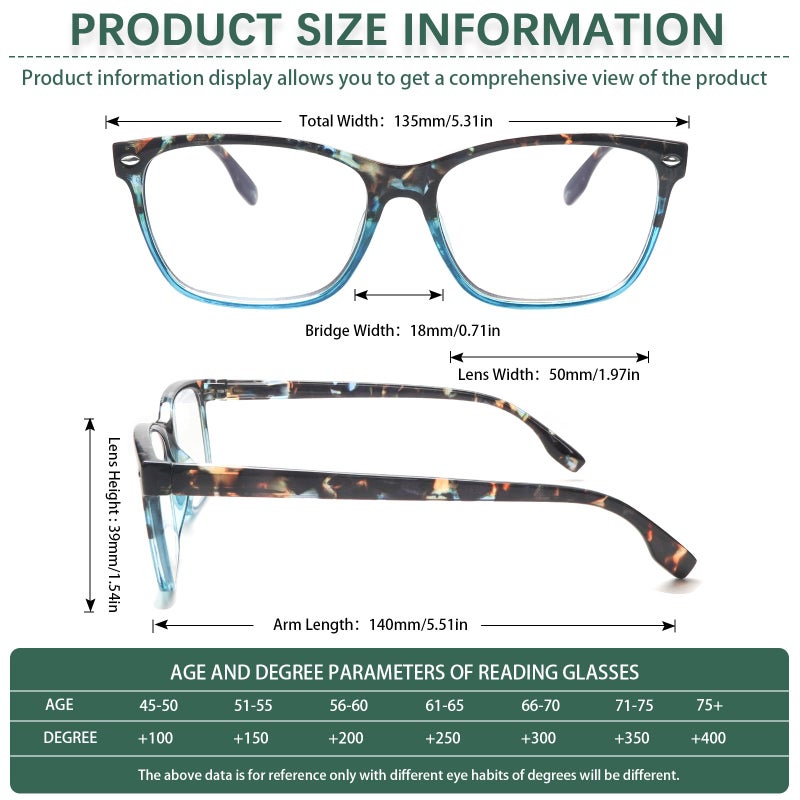 Clasaga Progressive Multifocus Reading Glasses For Women  Blue Light Blocking Ladies Computer Readers With Spring Hinge. (3 Mix-2  1.00  X) - Image 2