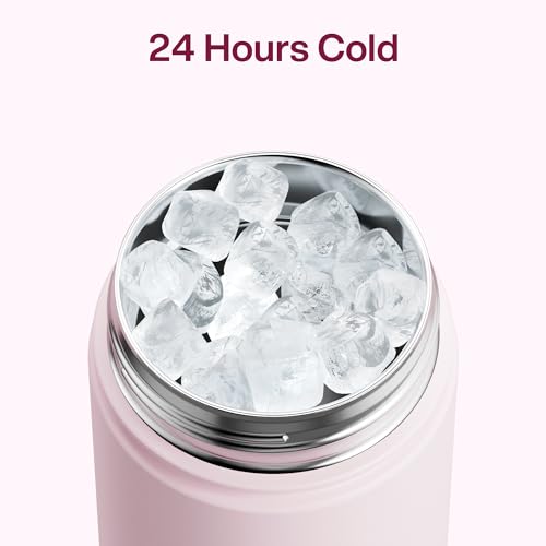 ENCOOL Insulated Water Bottle with Straw Stainless Steel Water Bottle, Leak-Proof, BPA-Free, Double Wall Vacuum Keeps Cold for 24 Hours for Sports, Travel, School (26 oz, Cotton Candy) - Image 3