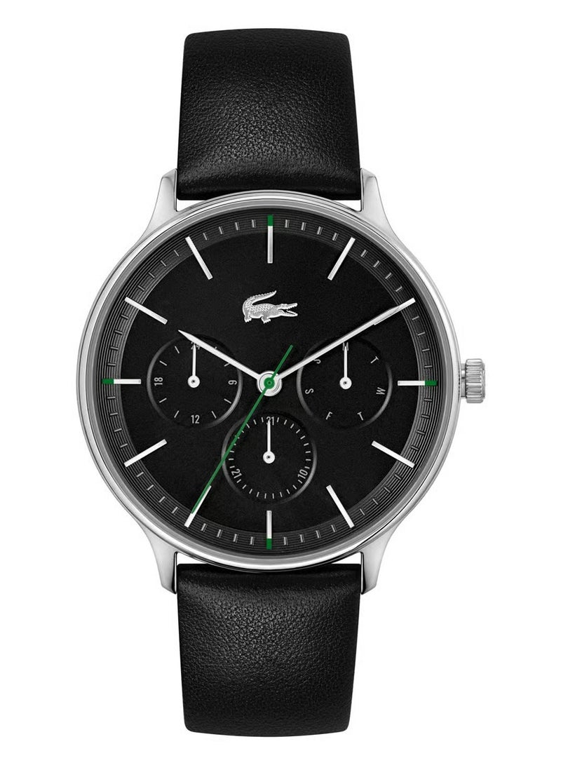 Lacoste L!VE Lacoste Lacoste Club Montre Homme Multifonction Acier Cuir Noir 2011226 - Image 1