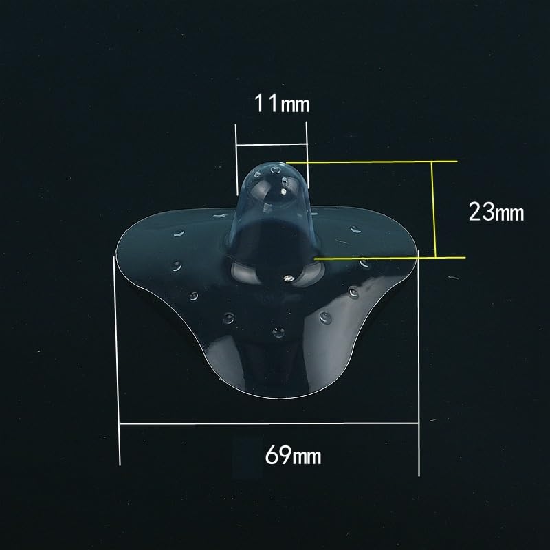 Finever Nipple Shields for Nursing Newborn for Women Breastfeeding Baby Premium Contact Nippleshield for with Latch Difficulties or Flat or Inverted Nipples Clear 20mm078inch 2 Count - Image 2