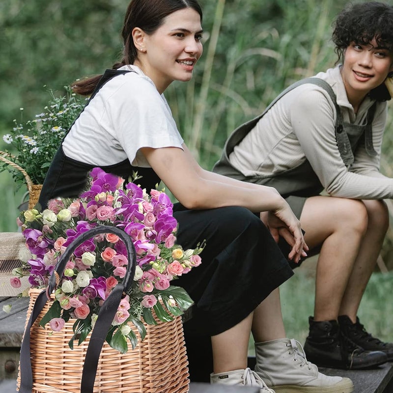 PRETYZOOM Wicker Rattan Flower Basket, Black, 150 cm - Image 5