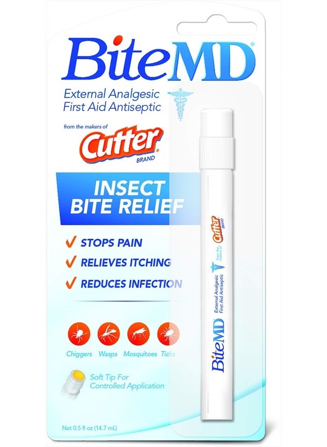 Cutter BiteMD Insect Bite Relief Stick, Analgesic And Antiseptic 0.5 Fl Oz (Pack of 1) - Image 1