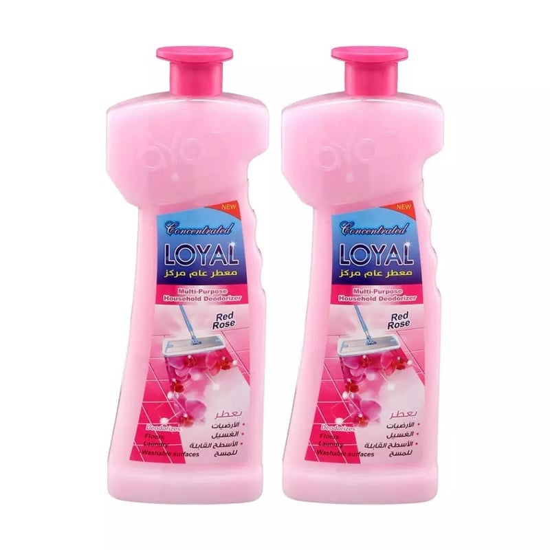 Loyal Concentrated Multi-purpose Household Deodorizer with Red Rose Fragrance- 2X700ml