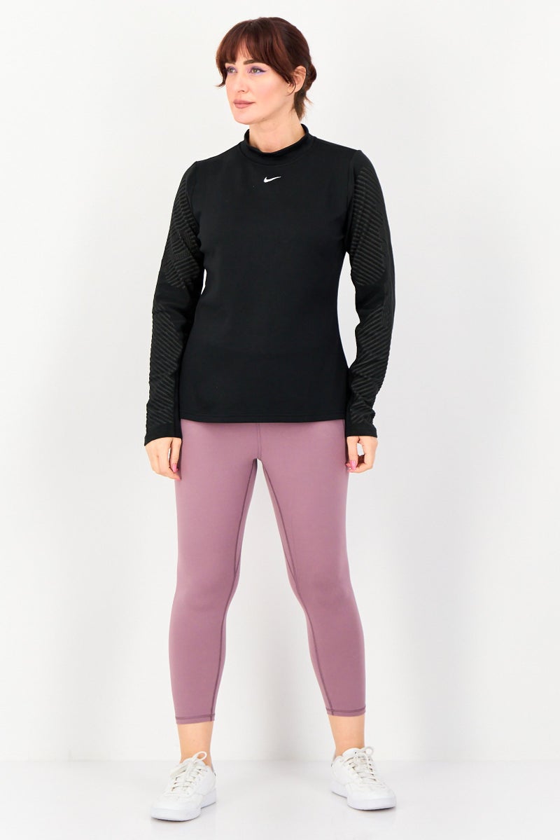 Nike Women Therma Fit Long Sleeve Athletic Top, Black - Image 4
