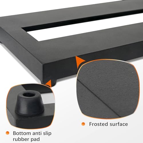 GOGHOST Small Guitar Pedal Board, 15x5.7x1.18", Aluminum Alloy Black Effects Mini Pedal Board with 4 Pcs 6 Inch Guitar Pedal Cable, Carrying Bag, Adhesive Hookside Tape - Image 3