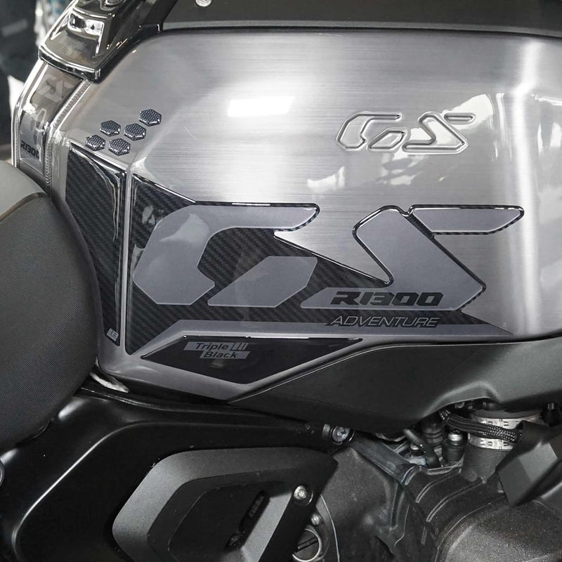 labelbike ملصقات 3D من labelbike لدراجة BMW R1300 GS Adventure - أسود كربوني رمادي - Image 1