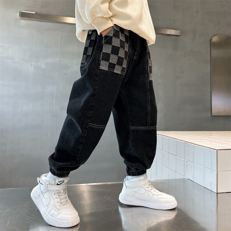 Children'S Wear Boys Pants Eight Seasons New Children'S Jeans Boys Spring Zhongda Children'S Trousers - Image 3