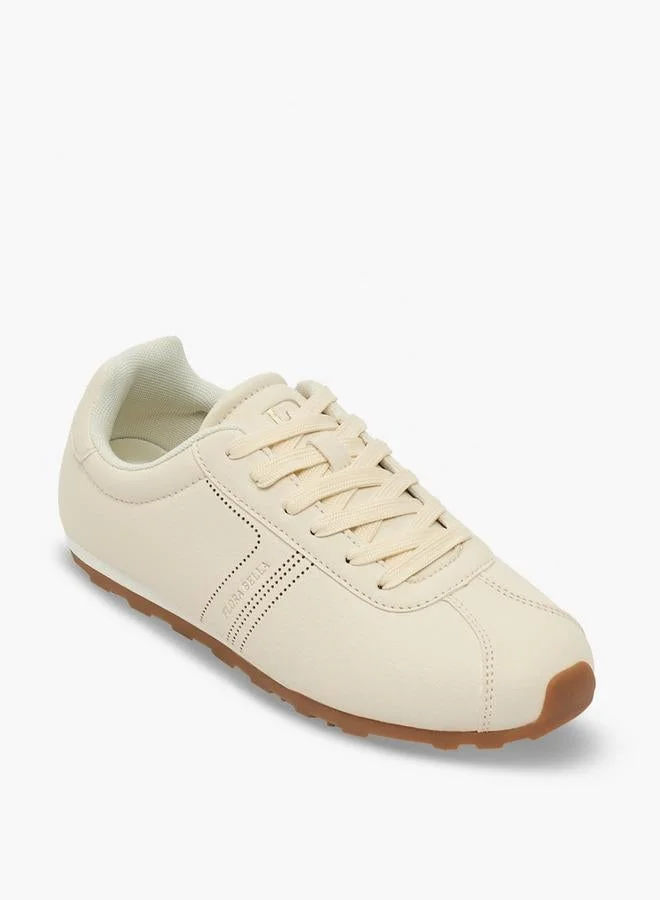 Flora Bella By Shoexpress CREAM Women Lace-Up Sneakers for Women | Best Price UAE