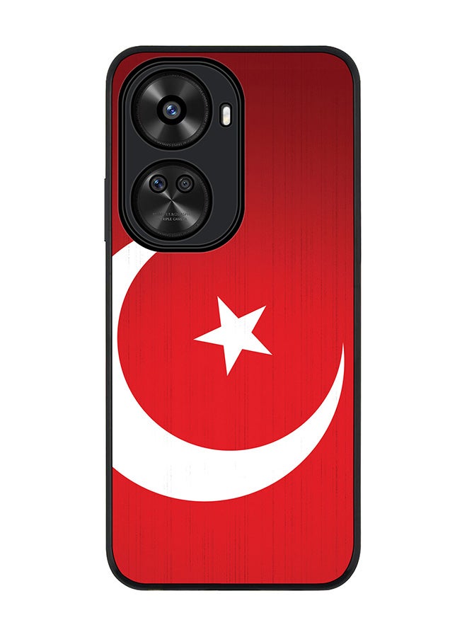 Stylizedd Rugged Black edge case for Huawei nova 12 SE / Huawei nova 11 SE 4G, Slim fit Case Flexible Rubber Edges Anti Drop TPU Gel Thin Cover - Flag Of Turkey - Image 1