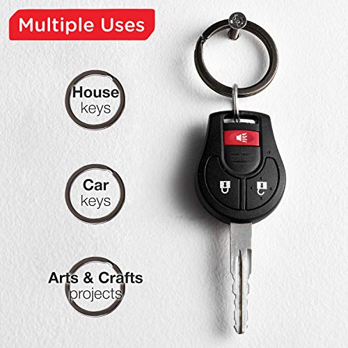 Silipac Key Rings Flat Split Keychain Bulk 12 Pack – Heavy Duty Strong Keyring 1.18" (30 mm) for Car & Home Keys, Lanyards, School, Office & DIY – Large Metal Dog Ring Tag - Image 5