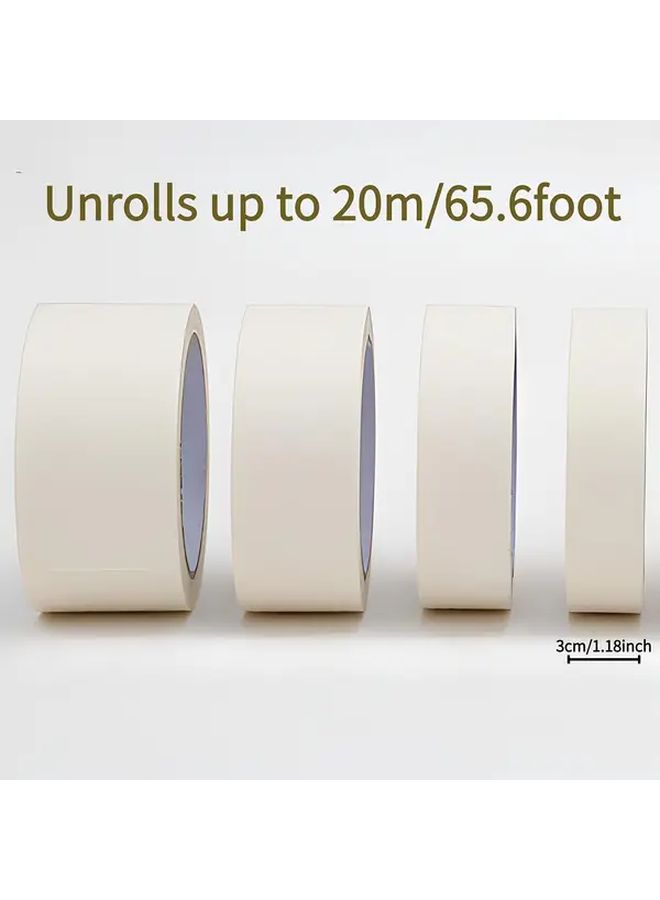 شريط لاصق أبيض قابل للتمزيق (2.36 بوصة × 787.4 بوصة) عالي الالتصاق وسهل التمزيق - Image 3