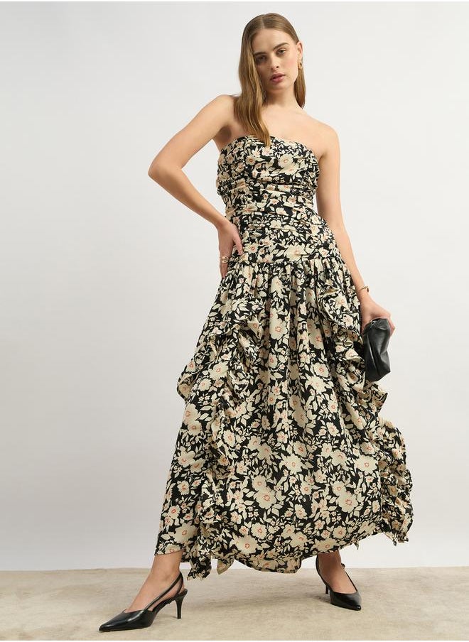 Styli Floral Ruffled Dress  - Image 1