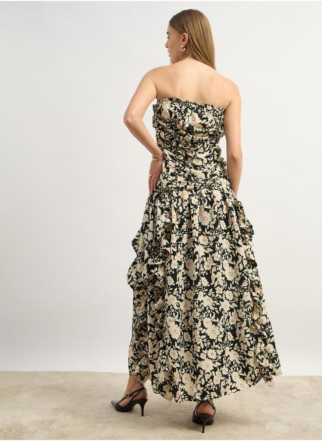 Styli Floral Ruffled Dress  - Image 5