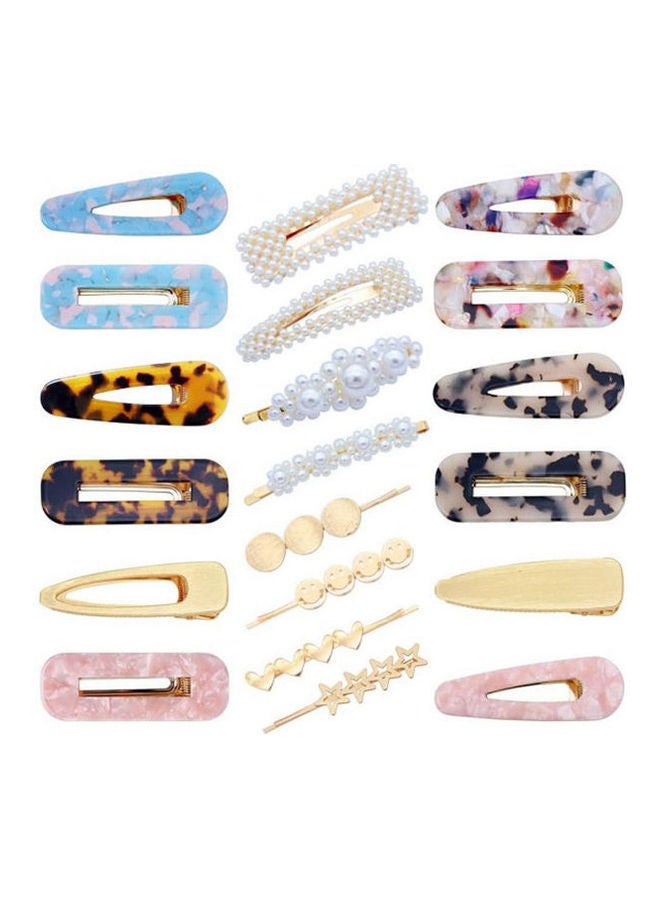 نيبمينينت مجموعة مشابك شعر من الأكريليك والراتنج 20 قطعة للنساء متعدد الألوان