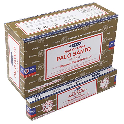 Satya Nag Champa - Palo Santo Incense Sticks | 12 Packs X 15 Grams | Box Of 180 Grams | Export Quality - Image 1