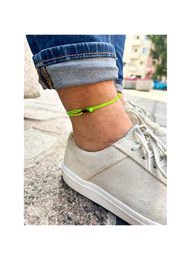 Arabest Surfer Anklet with Snap Hook Clasp Waterproof & Adjustable Thin String Ankle Bracelets for Women and Men Handmade Jewelry for Beach and Music Festival Accessories - Image 2