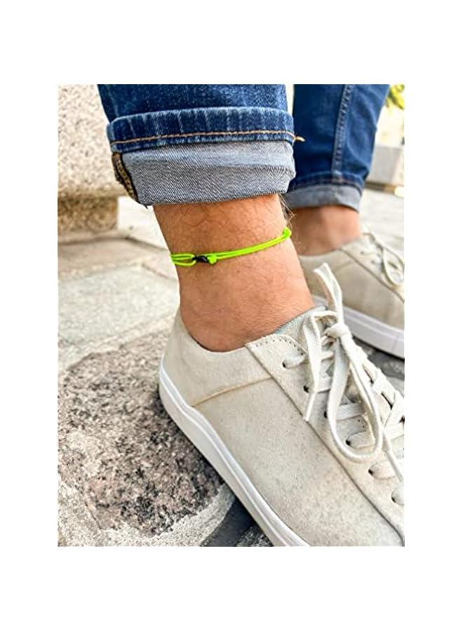 Arabest Surfer Anklet with Snap Hook Clasp Waterproof & Adjustable Thin String Ankle Bracelets for Women and Men Handmade Jewelry for Beach and Music Festival Accessories - Image 3