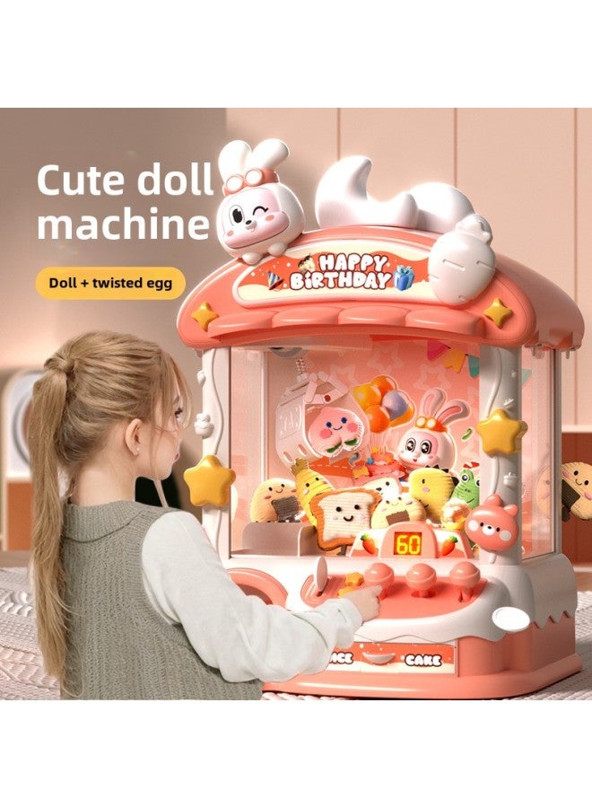 آلة تثبيت الدمى الكهربائية الصغيرة من Shake Tone Same Household Clamping Machine لعبة آلة تثبيت الدمى الكهربائية الصغيرة للأطفال - اللون:*【الإصدار القياسي - 10 دمى】 آلة مخالب أرنب لطيفة كبيرة 【أخضر】 - مصدر طاقة مزدوج - Image 2