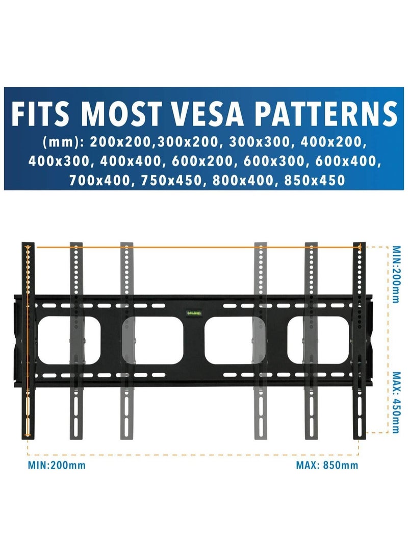 Large Tilting TV Wall Mount Bracket | 42 43 50 55 58 65 70 75 80 Inch | 220 Pound Capacity | VESA Compatible | Low Profile | Flat Screens - Image 4