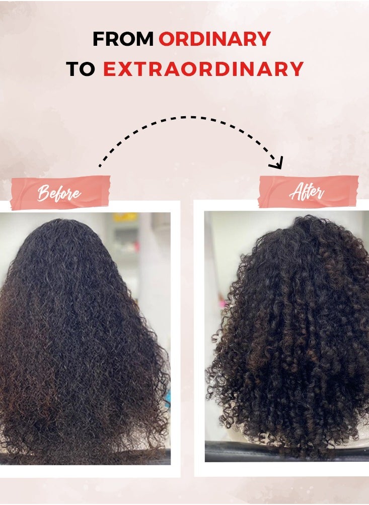 The Hair Addict - Frizz Off Curl Activator 250 ml- Enhanced Curl Patterns & Sculpted Frizz-Free Hair, Shapes, Moisturizes & Defines Curls, 0% Sulfates, Silicones, Enriched with Papaya, Macadamia & Pro-Vitamin B5 - Image 1