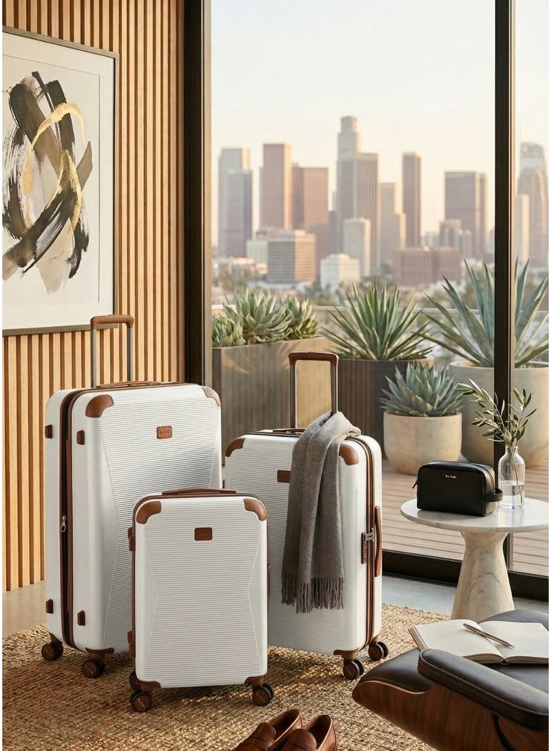 3-Piece Polycarbonate Hard Shell Luggage Set of 3 with Spinner Wheels & TSA Lock - Image 3
