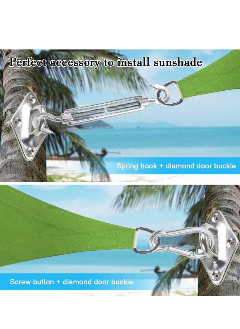 Excefore - Heavy Duty Sun Shade Sail Fixing Kit for Garden Triangle and Square, Rectangle - 304 Stainless Steel Sun Shade Sail Fixing Hardware Accessories Kit (Fixing Kit a - 2x4x2) - Image 1