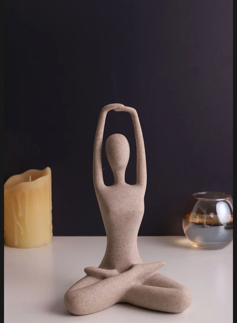 Bonhomie Figurine Shaped Solid Modern Ceramic Showpiece For Home Decor