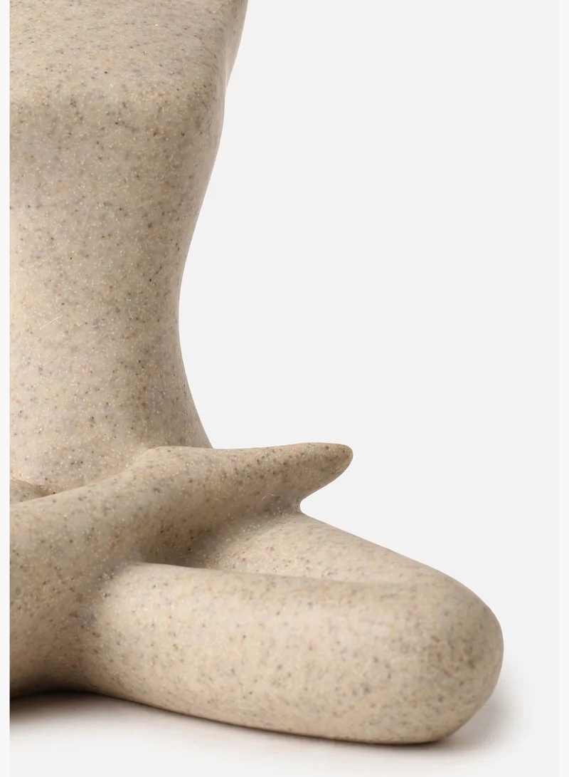 Bonhomie Figurine Shaped Solid Modern Ceramic Showpiece For Home Decor