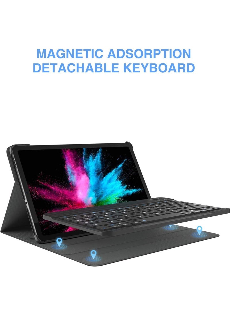 ELTRAZONE Galaxy Tab S6 Lite 10.4 Case with Keyboard - Detachable Wireless Keyboard - Premium Slim Folio Stand Cover for Samsung Galaxy Tab S6 Lite 10.4 Inch SM-P610 SM-P615 2020, - Image 2