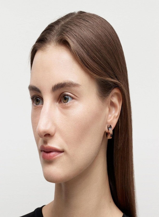 MACHETE Muse Circle Hoop Earrings Acetate Resin Fashion Jewelry for Women (Tiger's Eye) - Image 4