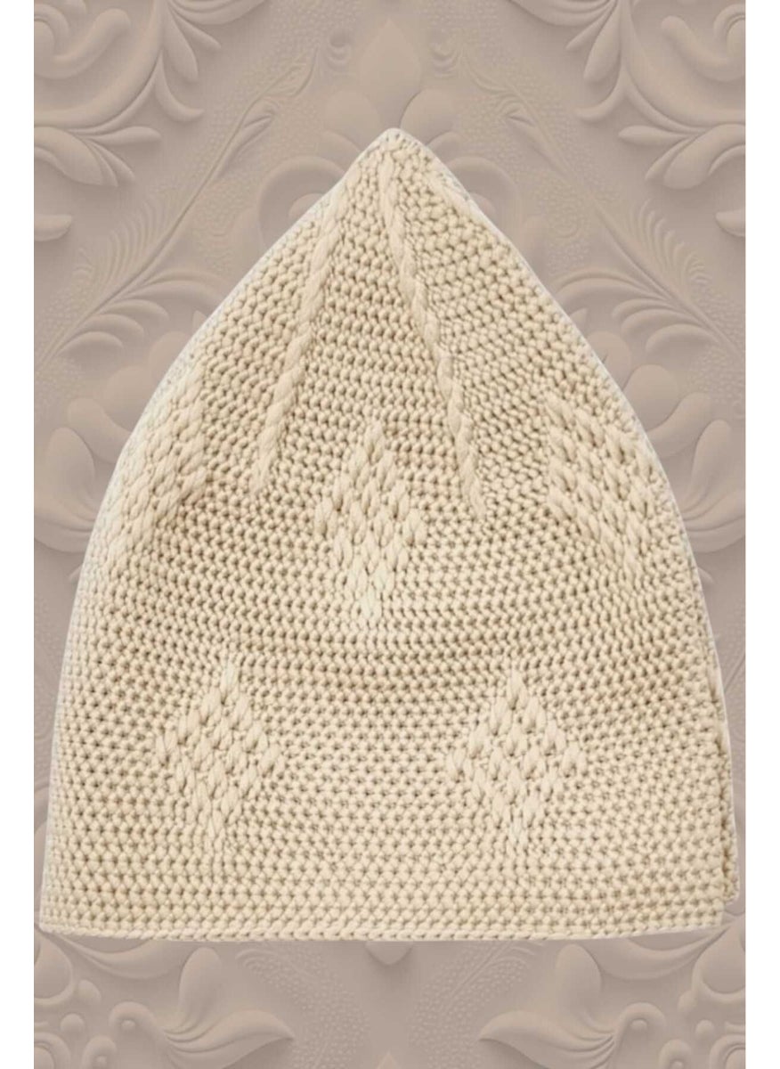 Hızırım Woven Knitted Patterned Skullcap Quality Prayer Cap  - Image 2