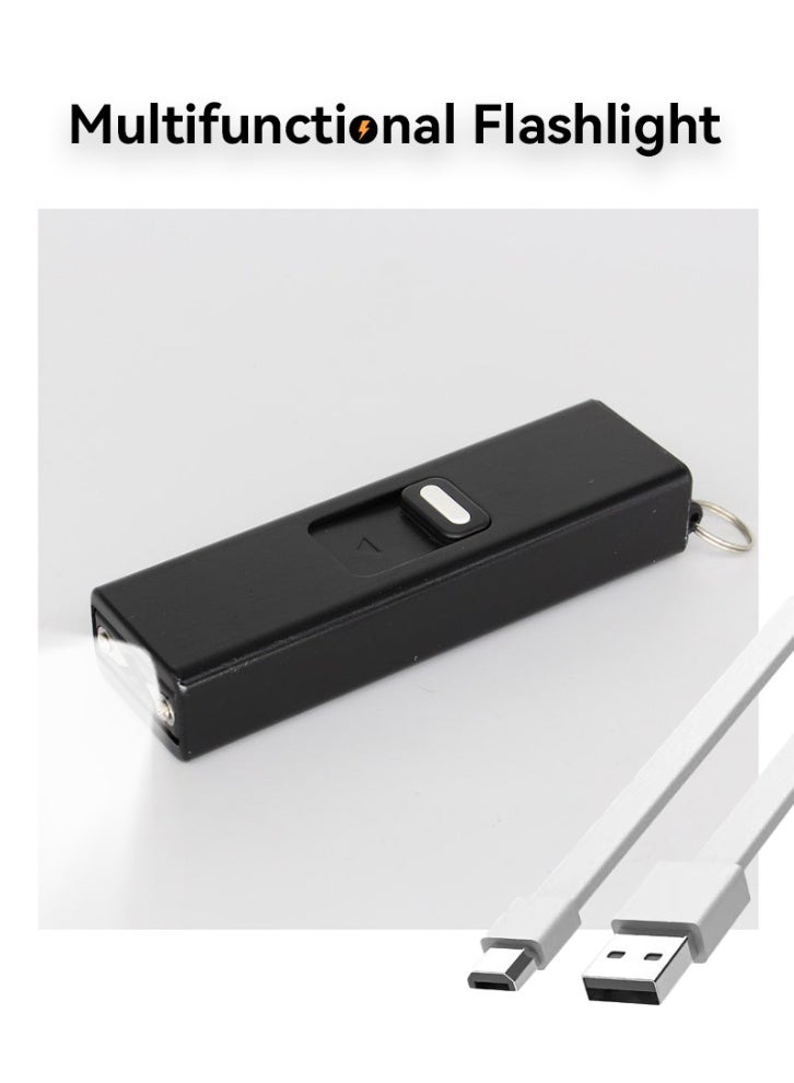 USB Rechargeable Flashlight (Black) - Image 1