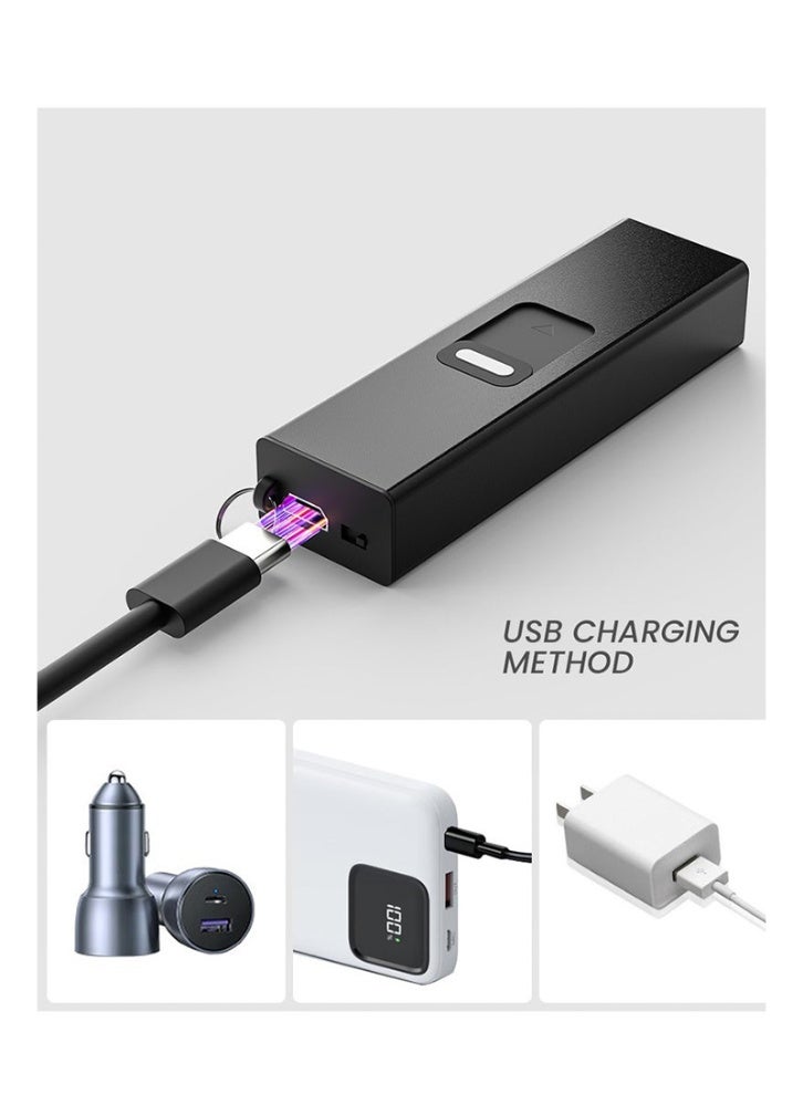 USB Rechargeable Flashlight (Black) - Image 3