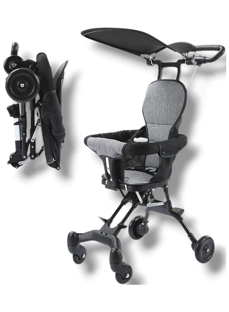STAR BEJA airplane baby stroller foldable with canopy - Image 4