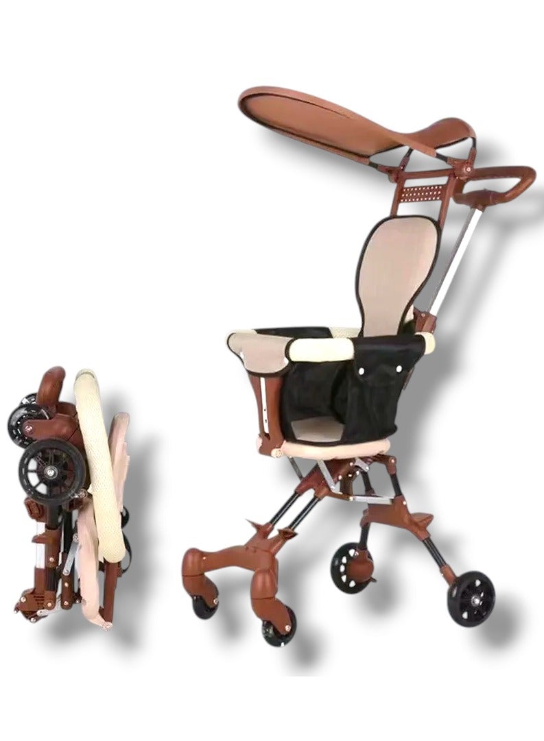 STAR BEJA airplane baby stroller foldable with canopy - Image 1