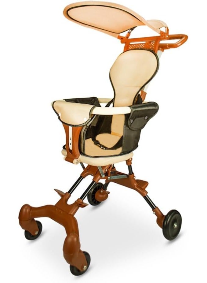 STAR BEJA airplane baby stroller foldable with canopy - Image 2