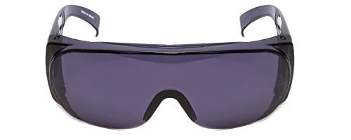 Calabria 1003 Fit Over Safety Glasses Fitover Prescription Eyewear Smoke Grey Men Women Large Wraparound Tinted Anti Scratch - Image 4