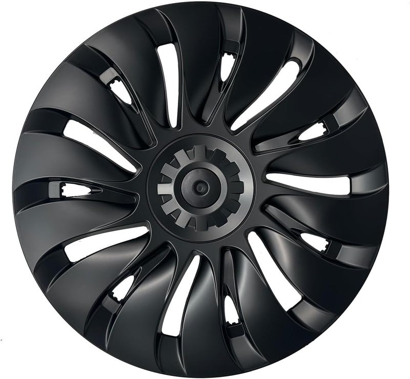 KAVANIC 19 Inch Matte Black Wheel Cover Hubcap for Tesla Model Y - Uberturbine Style Replacement - Image 1