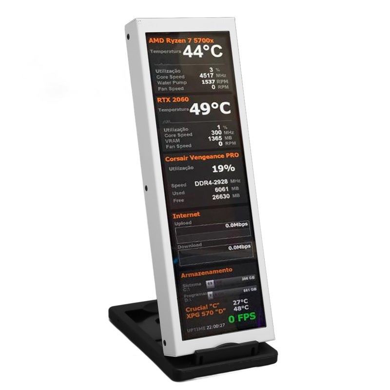 Geekteches PC Temp Monitor 7.9in Large Screen 1280x400 Resolution 60HZ Refresh Rate Computer Temp Monitor - Multi Display CPU GPU RAM USB Mini Screen for Windows Linux Raspberry Pi - Image 4