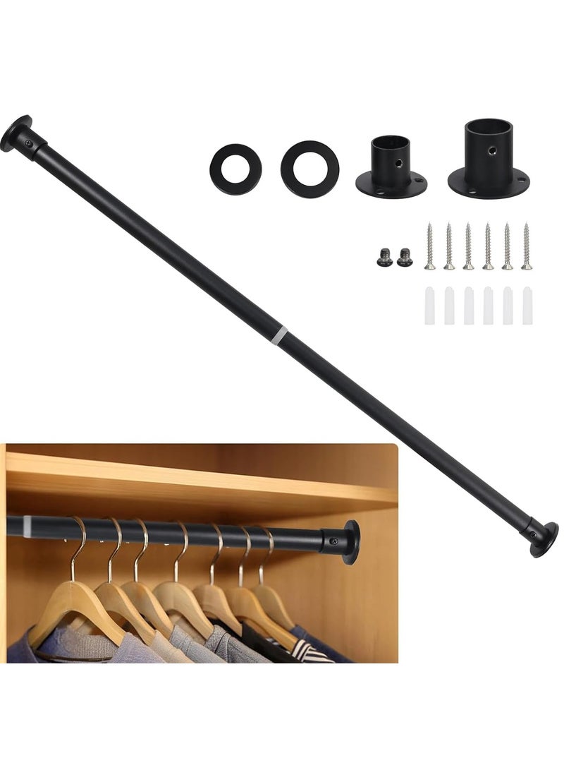 XiuWoo Extendable Metal Wardrobe Rod, Thickened Steel Wardrobe Rail Tube, Wardrobe Clothes Hanging Pole, Extensible Closet Bar, Telescopic Closet Pole 55cm-80cm - Image 1
