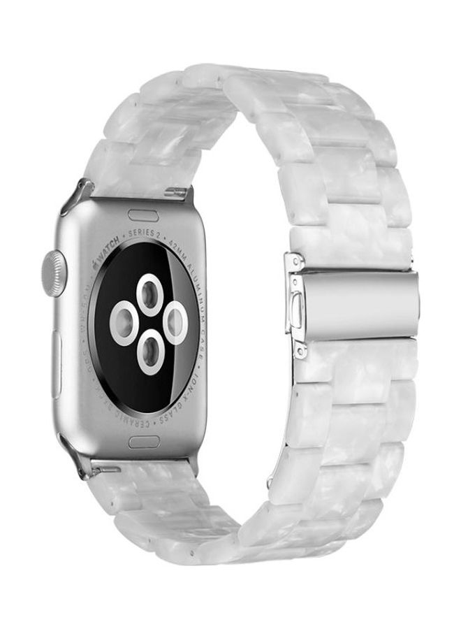 NIBEMINENT Watch Strap for Apple Series 5 & 4 40mm 3 2 1 38mm Pearl White - Image 4