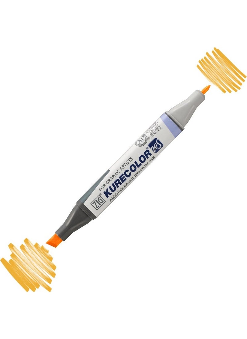 Zig Kurecolor KC3000 Twin S Marker Pen 404 Bright Yellow  - Image 1